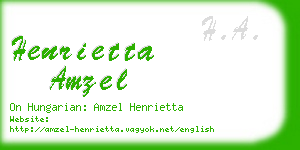 henrietta amzel business card
